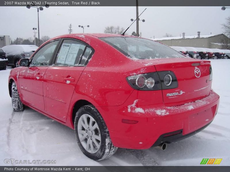 True Red / Black 2007 Mazda MAZDA3 i Touring Sedan