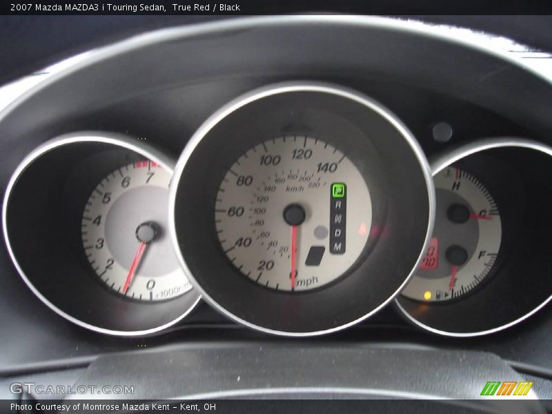 True Red / Black 2007 Mazda MAZDA3 i Touring Sedan