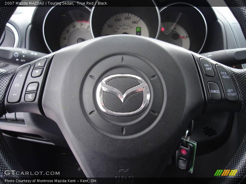 True Red / Black 2007 Mazda MAZDA3 i Touring Sedan