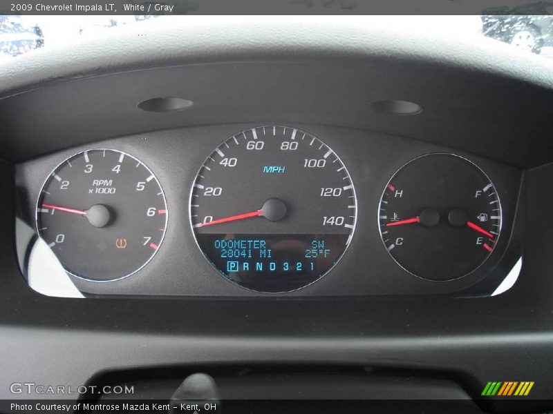 White / Gray 2009 Chevrolet Impala LT