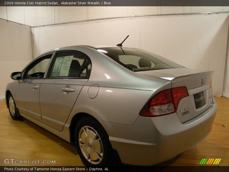 Alabaster Silver Metallic / Blue 2009 Honda Civic Hybrid Sedan