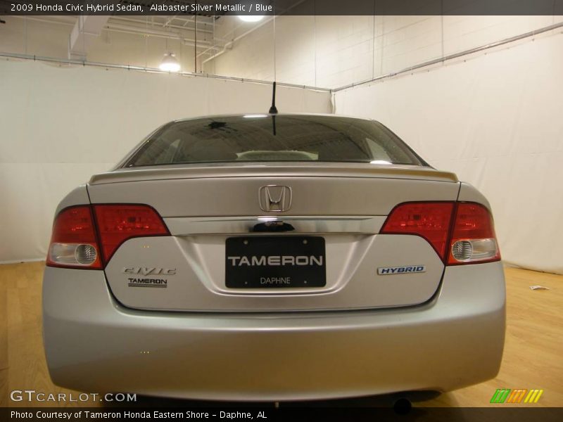 Alabaster Silver Metallic / Blue 2009 Honda Civic Hybrid Sedan