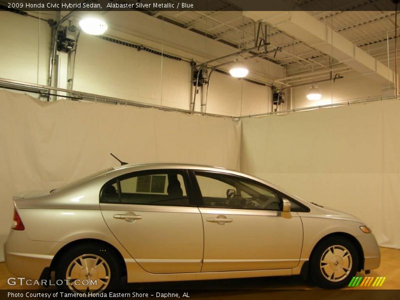 Alabaster Silver Metallic / Blue 2009 Honda Civic Hybrid Sedan