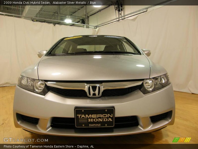 Alabaster Silver Metallic / Blue 2009 Honda Civic Hybrid Sedan