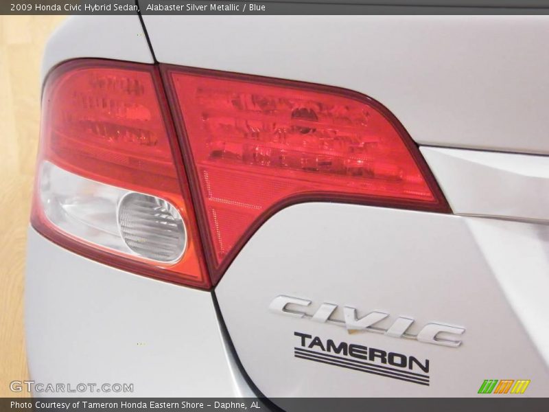 Alabaster Silver Metallic / Blue 2009 Honda Civic Hybrid Sedan