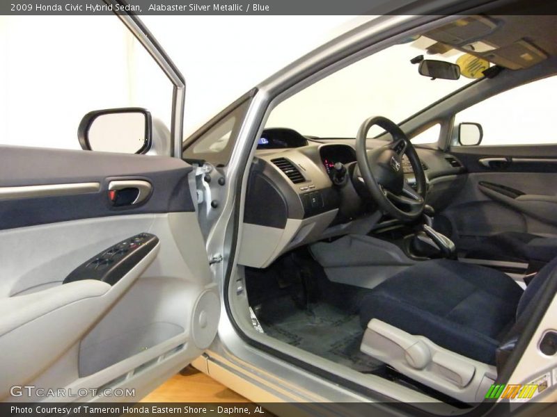 Alabaster Silver Metallic / Blue 2009 Honda Civic Hybrid Sedan