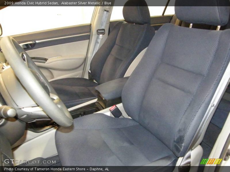 Alabaster Silver Metallic / Blue 2009 Honda Civic Hybrid Sedan