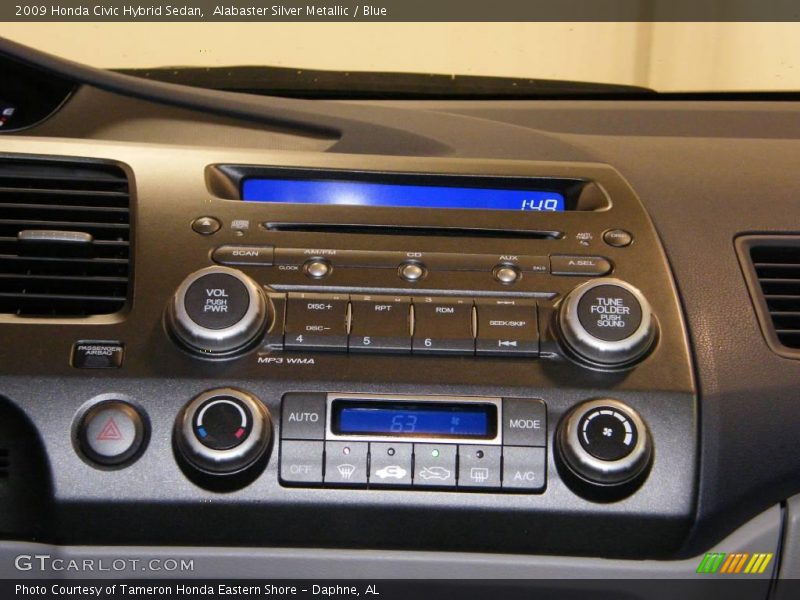 Alabaster Silver Metallic / Blue 2009 Honda Civic Hybrid Sedan