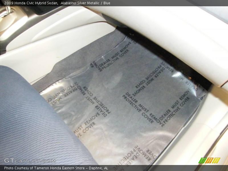 Alabaster Silver Metallic / Blue 2009 Honda Civic Hybrid Sedan
