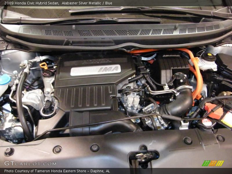 Alabaster Silver Metallic / Blue 2009 Honda Civic Hybrid Sedan