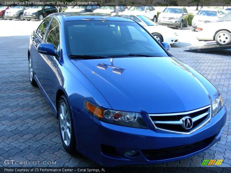 Arctic Blue Pearl / Ebony Black 2006 Acura TSX Sedan