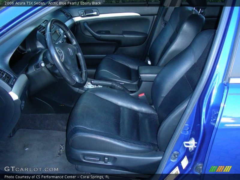 Arctic Blue Pearl / Ebony Black 2006 Acura TSX Sedan