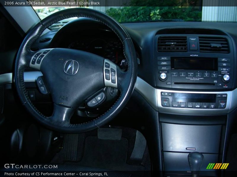 Arctic Blue Pearl / Ebony Black 2006 Acura TSX Sedan