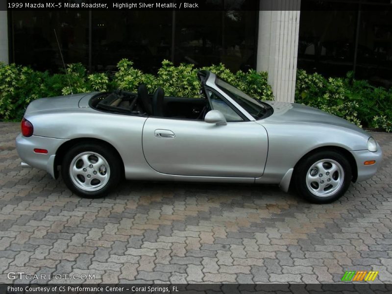Highlight Silver Metallic / Black 1999 Mazda MX-5 Miata Roadster