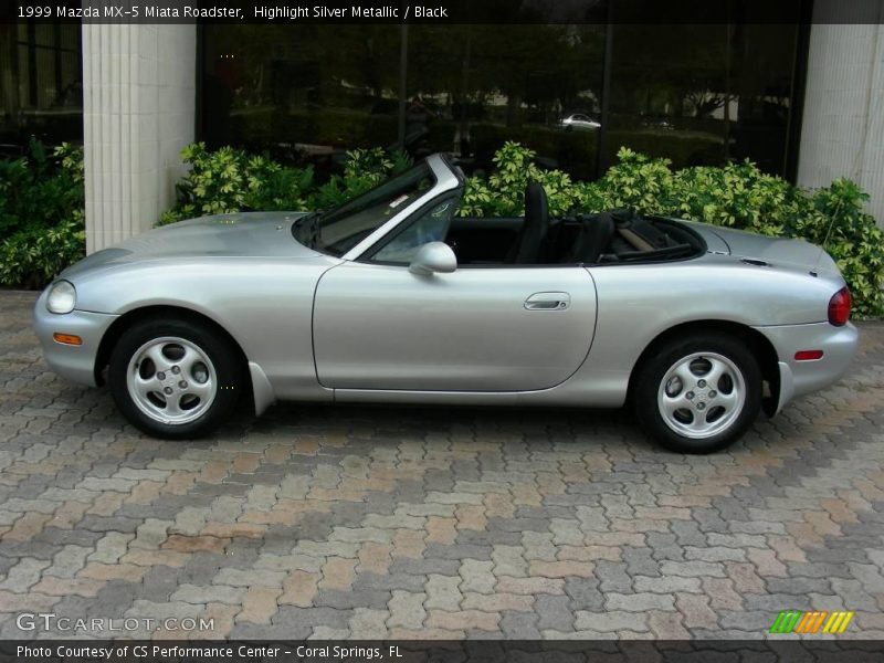 Highlight Silver Metallic / Black 1999 Mazda MX-5 Miata Roadster