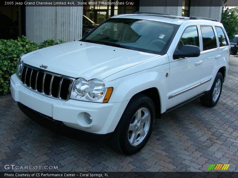 Stone White / Medium Slate Gray 2005 Jeep Grand Cherokee Limited 4x4