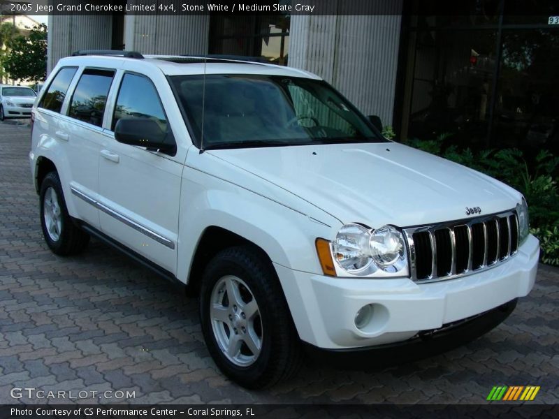 Stone White / Medium Slate Gray 2005 Jeep Grand Cherokee Limited 4x4