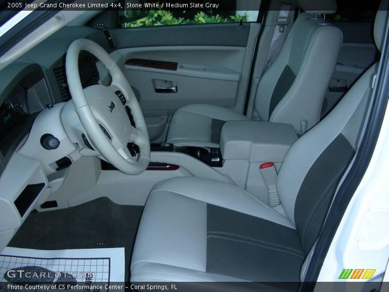 Stone White / Medium Slate Gray 2005 Jeep Grand Cherokee Limited 4x4