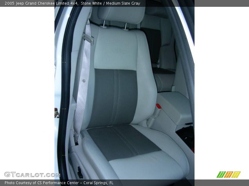 Stone White / Medium Slate Gray 2005 Jeep Grand Cherokee Limited 4x4