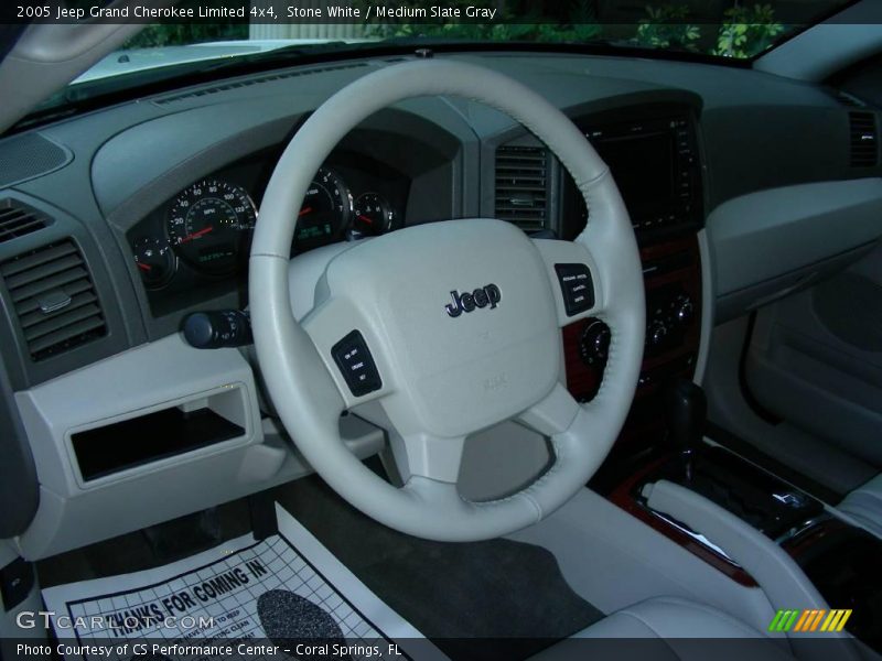 Stone White / Medium Slate Gray 2005 Jeep Grand Cherokee Limited 4x4