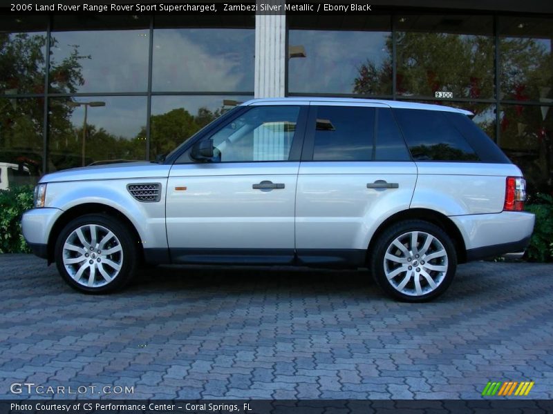 Zambezi Silver Metallic / Ebony Black 2006 Land Rover Range Rover Sport Supercharged