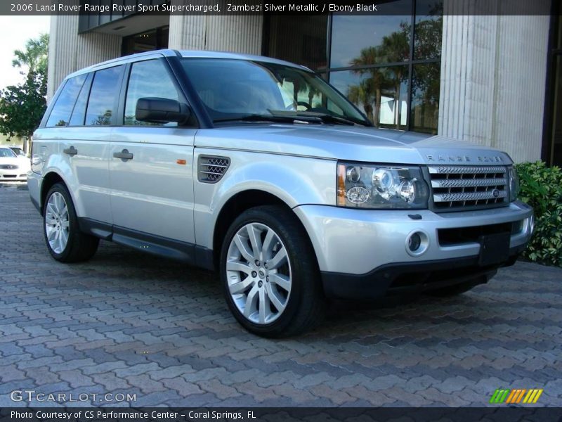 Zambezi Silver Metallic / Ebony Black 2006 Land Rover Range Rover Sport Supercharged