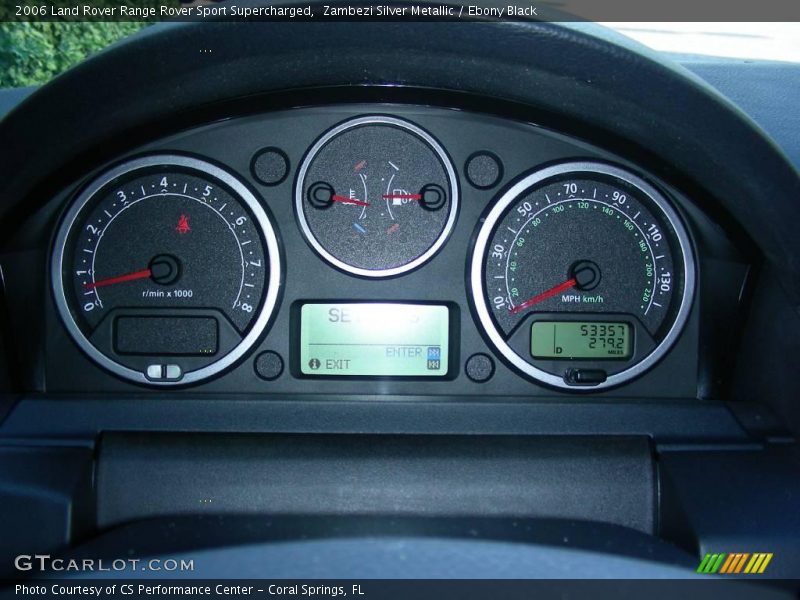Zambezi Silver Metallic / Ebony Black 2006 Land Rover Range Rover Sport Supercharged