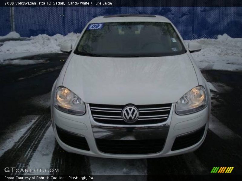 Candy White / Pure Beige 2009 Volkswagen Jetta TDI Sedan