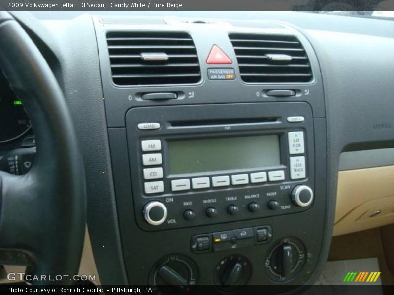 Candy White / Pure Beige 2009 Volkswagen Jetta TDI Sedan