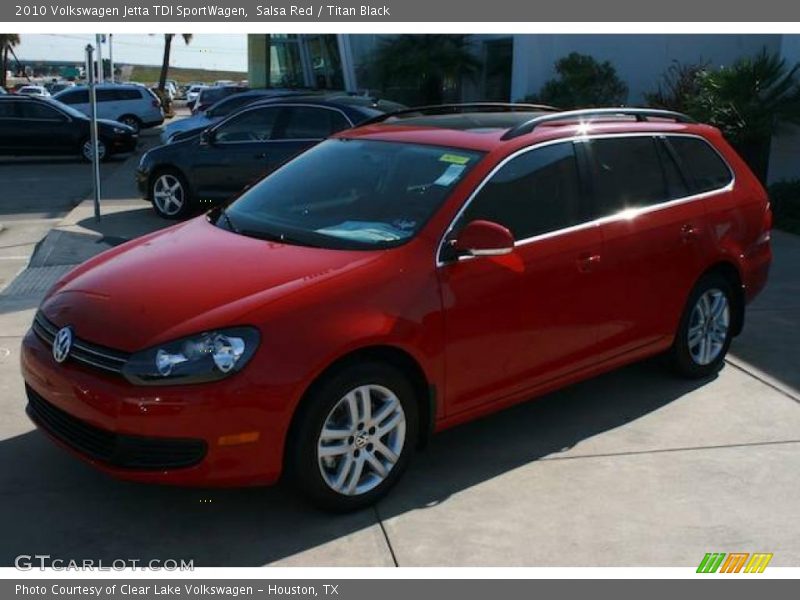 Salsa Red / Titan Black 2010 Volkswagen Jetta TDI SportWagen