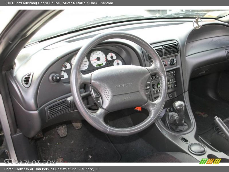 Silver Metallic / Dark Charcoal 2001 Ford Mustang Cobra Coupe