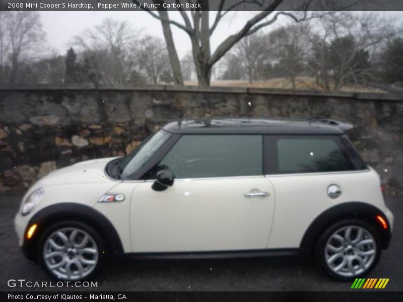 Pepper White / Punch Carbon Black 2008 Mini Cooper S Hardtop