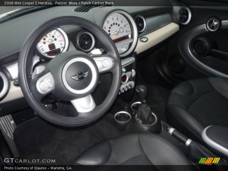 Pepper White / Punch Carbon Black 2008 Mini Cooper S Hardtop