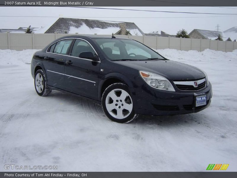 Midnight Blue Metallic / Gray 2007 Saturn Aura XE