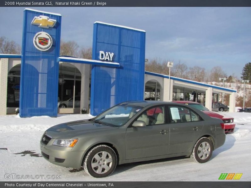 Natural Khaki Green / Beige 2008 Hyundai Sonata GLS