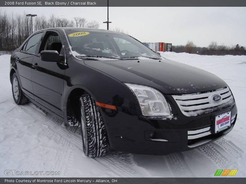 Black Ebony / Charcoal Black 2008 Ford Fusion SE