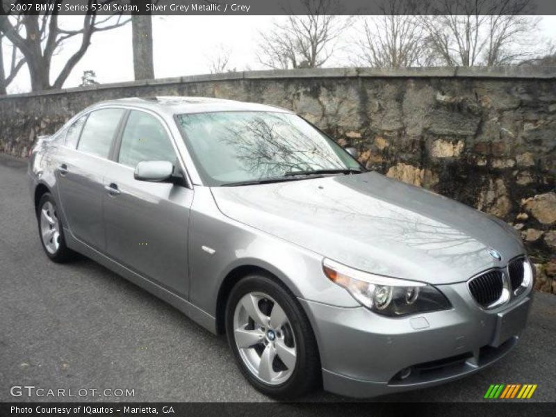 Silver Grey Metallic / Grey 2007 BMW 5 Series 530i Sedan
