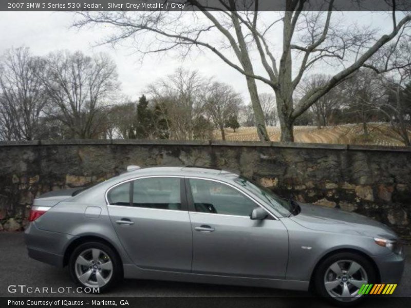 Silver Grey Metallic / Grey 2007 BMW 5 Series 530i Sedan