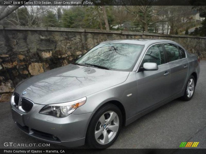 Silver Grey Metallic / Grey 2007 BMW 5 Series 530i Sedan