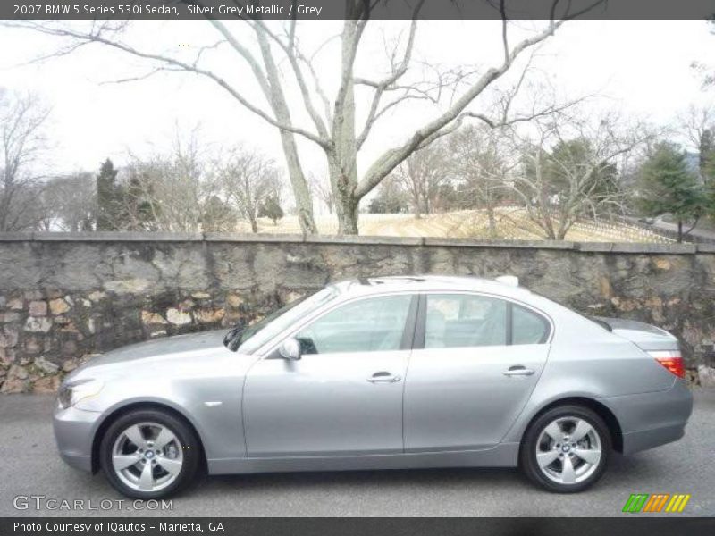 Silver Grey Metallic / Grey 2007 BMW 5 Series 530i Sedan