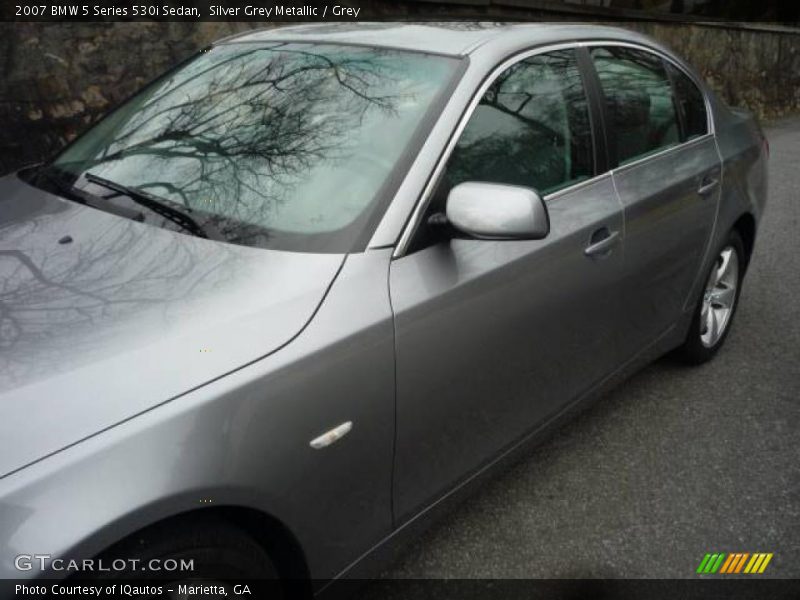 Silver Grey Metallic / Grey 2007 BMW 5 Series 530i Sedan