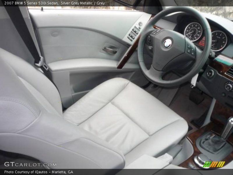 Silver Grey Metallic / Grey 2007 BMW 5 Series 530i Sedan