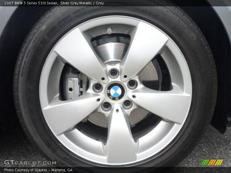 Silver Grey Metallic / Grey 2007 BMW 5 Series 530i Sedan