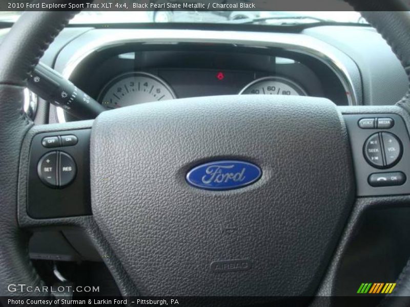 Black Pearl Slate Metallic / Charcoal Black 2010 Ford Explorer Sport Trac XLT 4x4