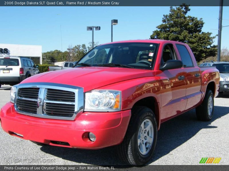 Flame Red / Medium Slate Gray 2006 Dodge Dakota SLT Quad Cab
