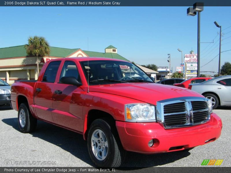 Flame Red / Medium Slate Gray 2006 Dodge Dakota SLT Quad Cab
