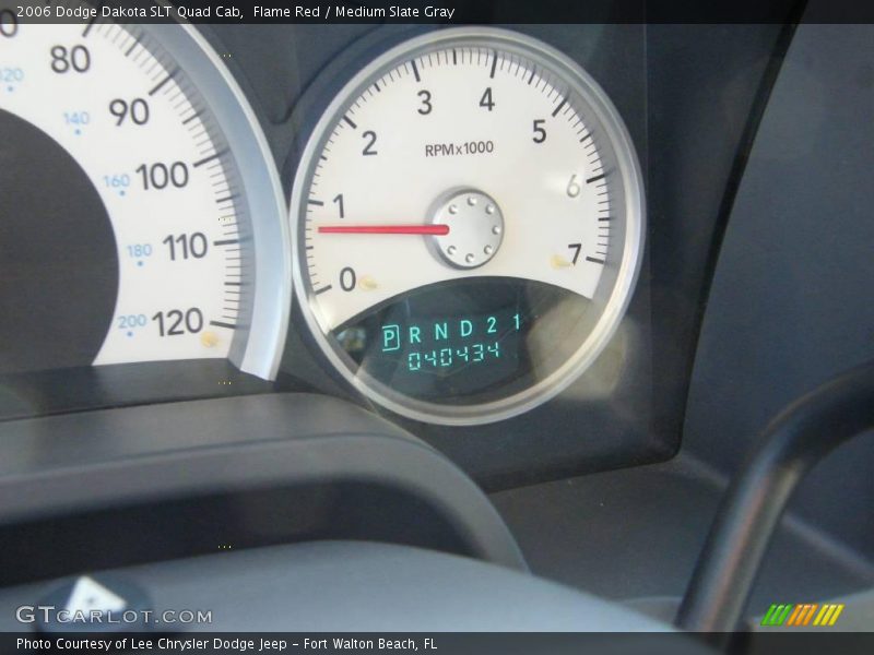 Flame Red / Medium Slate Gray 2006 Dodge Dakota SLT Quad Cab