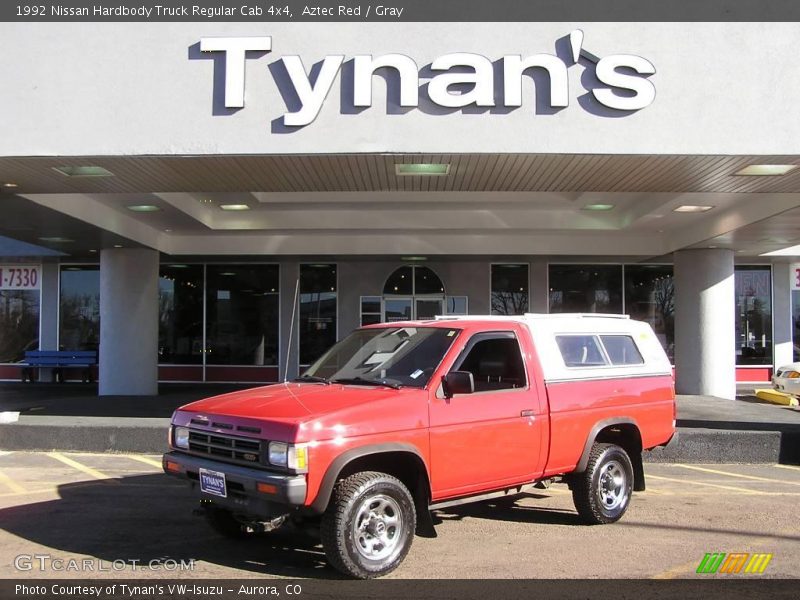 Aztec Red / Gray 1992 Nissan Hardbody Truck Regular Cab 4x4