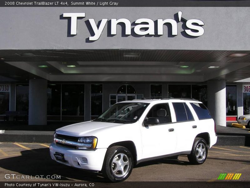 Summit White / Light Gray 2008 Chevrolet TrailBlazer LT 4x4