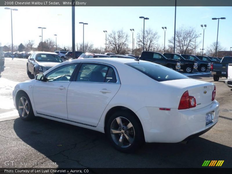 White / Ebony 2008 Chevrolet Malibu LT Sedan